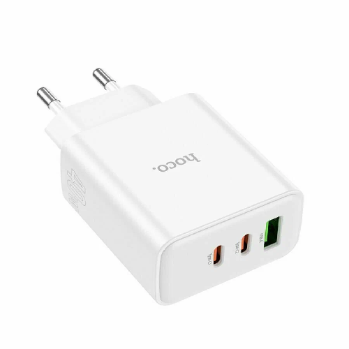 СЗУ HOCO C126A USB QC 3.0 + 2Type-C PD 40W White фото 